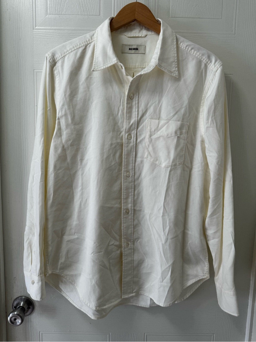 Buck Mason Off-White Long Sleeve Button-Up Shirt